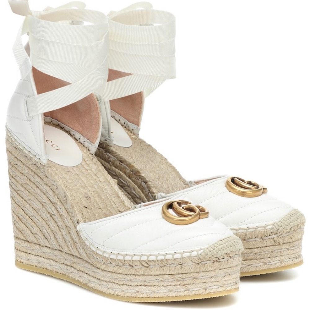 GUCCI double G espadrilles wedges | 37.5